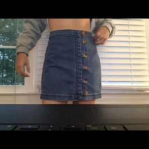 free people jean skirt
